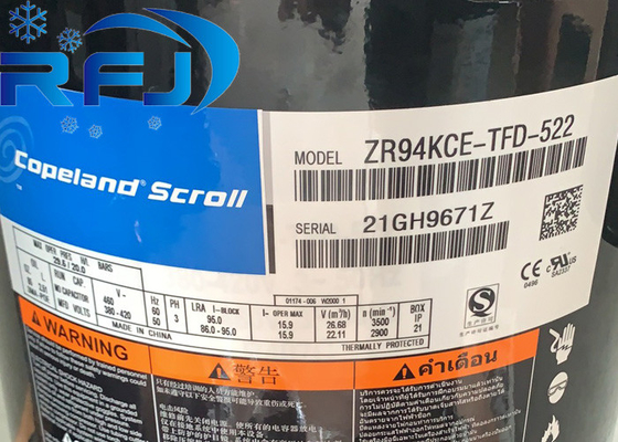 satın al Copeland ZR94KCE-TFD-522 ZR Serisi Scroll Kompresörü 8HP Yüksek Seviye Verimlilik 3 Faza online manufacture