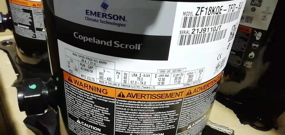 Soğutma için 3HP Copeland Scroll Kompresör ZB21KQE-PFJ-558 Copeland Hermetik Kompresör