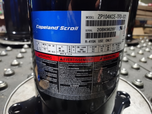 3HP Düşük Sıcaklık Copeland Scroll Kompresör ZB21KQE-TFD-558 Hermetik Kompresör