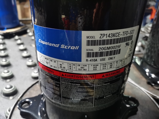 Ticari Buzdolabı için 3 Faz / 6HP Copeland Scroll Kompresör ZB45KQE-TFD-558 Hermetik