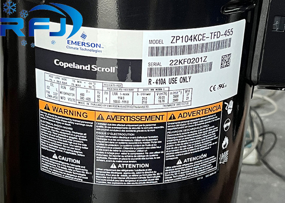 9HP Copeland R410a Scroll Kompresör ZP104KCE-TFD-455 HAVC için