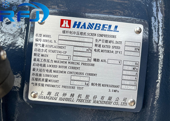 Hanbell vida kompresörü RC-2-300B-W 67HP Soğutma endüstrisi için