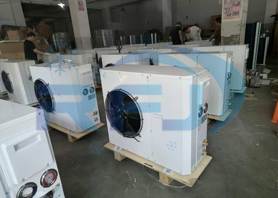 Tek Fan Dış Rotor Kutusu Tipi Birim Orta Yüksek Sıcaklıklı Soğutma Kondensasyon Birimi R404A R22