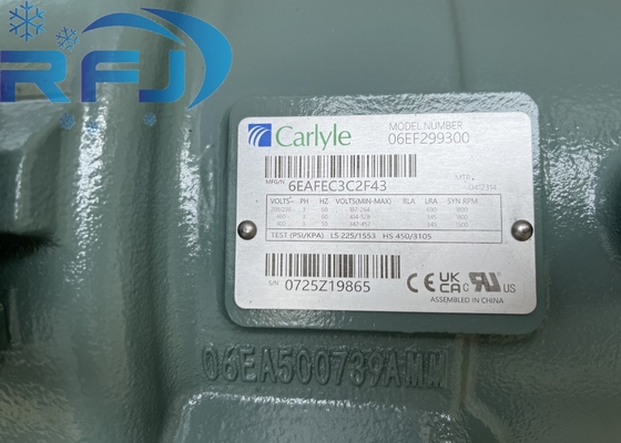 Endüstriyel Kalite Carlyle 06EF299300 PSI/KPA 3 PH testi ile pistonlı kompresör