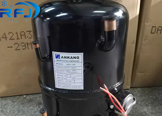 3.5 HP R404a QR3-74A 220-380V 3PH 50Hz veya 380-460V 60Hz Uygulamalar için Ankang Hermetik Piston Soğutma Kompresörü